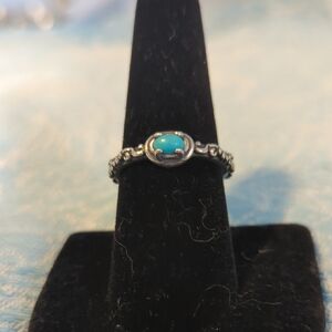 Sterling Silver And Turquoise Carolyn Pollack Ring